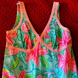 Lily Pulitzer pink and green summer dress